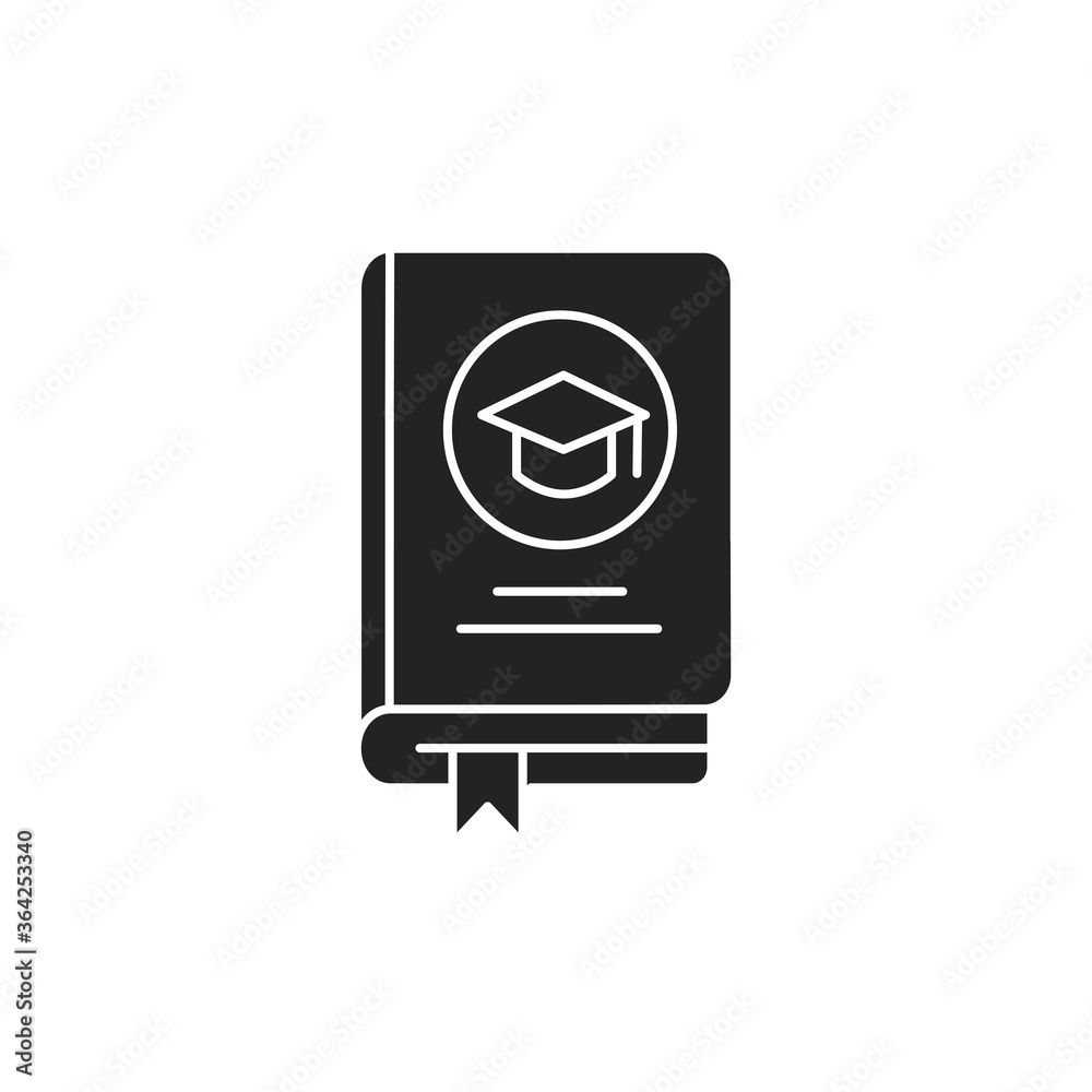Learning book black glyph icon. Theoretical or academic knowledge. Pictogram for web page, mobile app, promo. UI UX GUI design element. Learning book black glyph icon. Theoretical or academic knowledge. Pictogram for web page, mobile app, promo. UI UX GUI design element.