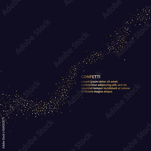 Background with gold glitter to place the inscription.