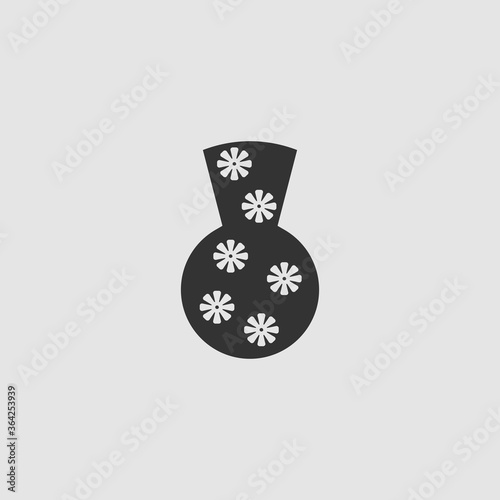 Pottery Vase icon flat