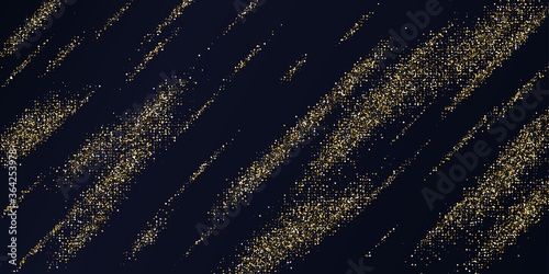 Bright vector illustration of magic sparkling shiny particles and lines .