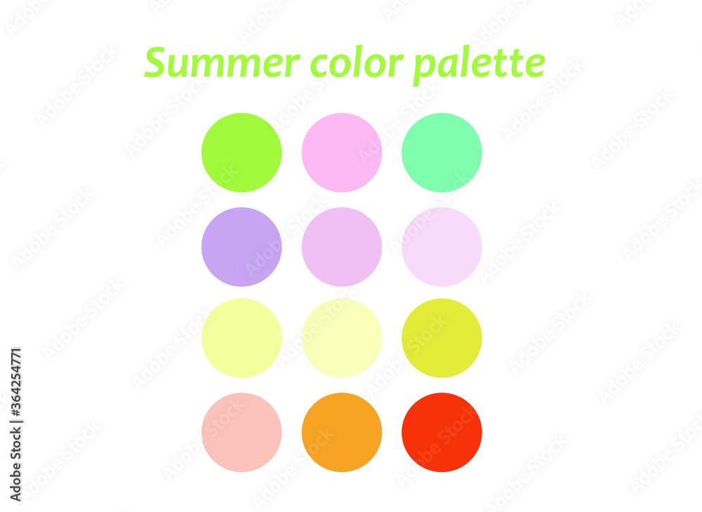 Summer color palette for Highlights of Cover Stories
