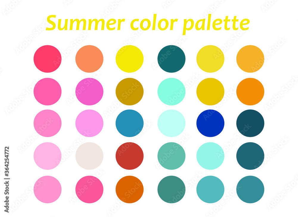 Summer color palette for Highlights of Cover Stories