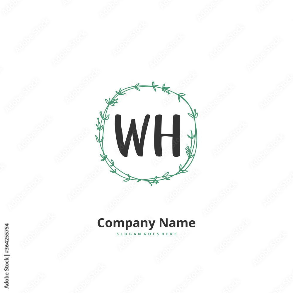 W H WH Initial handwriting and signature logo design with circle. Beautiful design handwritten logo for fashion, team, wedding, luxury logo. W H WH Initial handwriting and signature logo design with circle. Beautiful design handwritten logo for fashion, team, wedding, luxury logo.