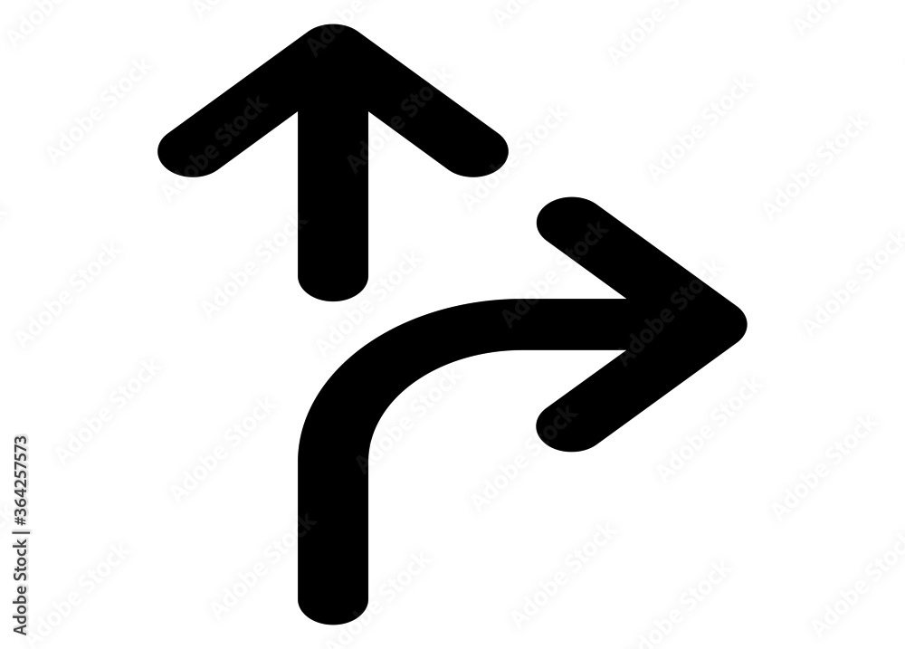 direction arrow icon vector. Road direction sign direction arrow icon vector. Road direction sign