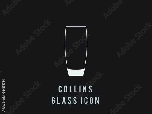 collins Wine glass outline icon. Vector illustration. single high quality outline symbol for web design or mobile app. Wineglasses thin line signs for design logo, visit card, etc.