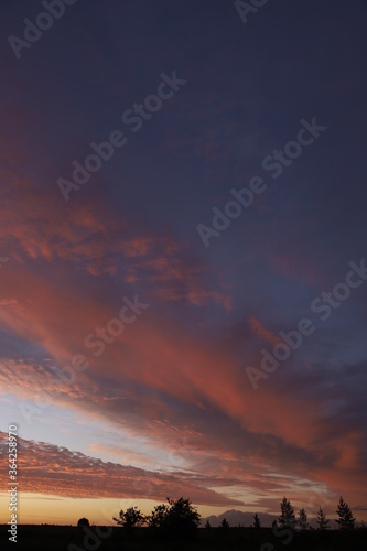 sunset in the sky