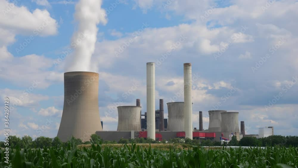 Coal fired power station, Bergheim, Germany, Time lapse Coal fired power station, Bergheim, Germany, Time lapse
