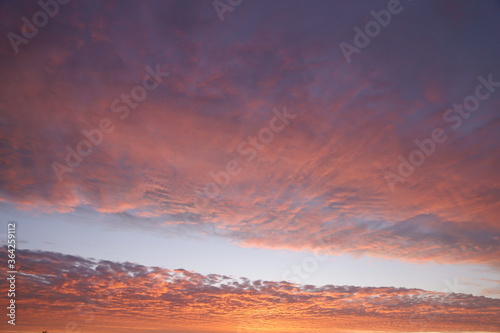 red sky at sunset