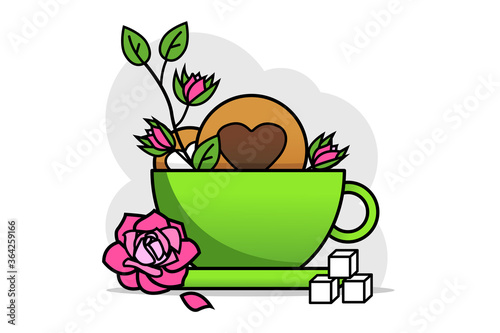 sweet tea with rose
