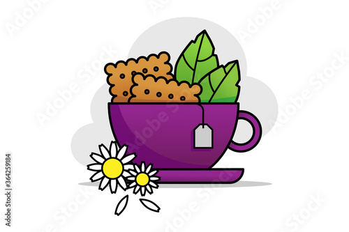 tea with mint and chamomile