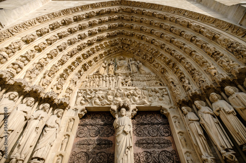 The great door of Notre Dame de Paris