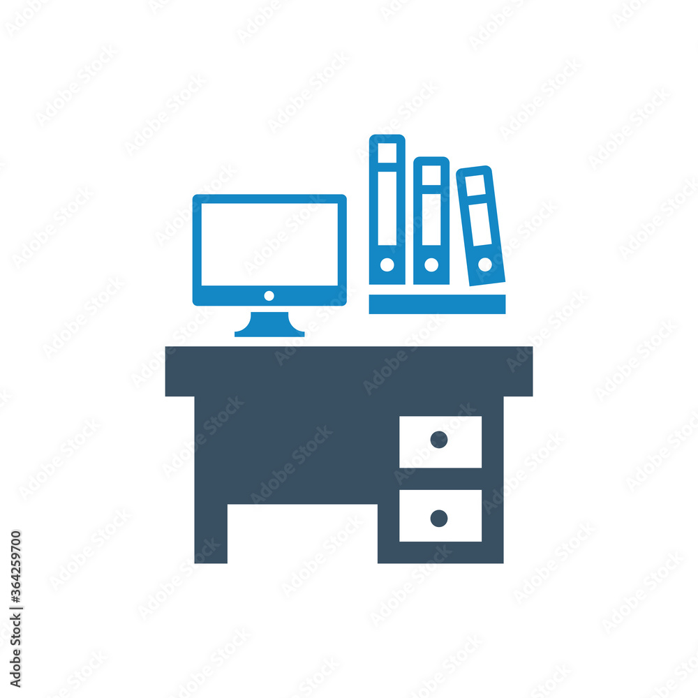 Office desk icon Office desk icon