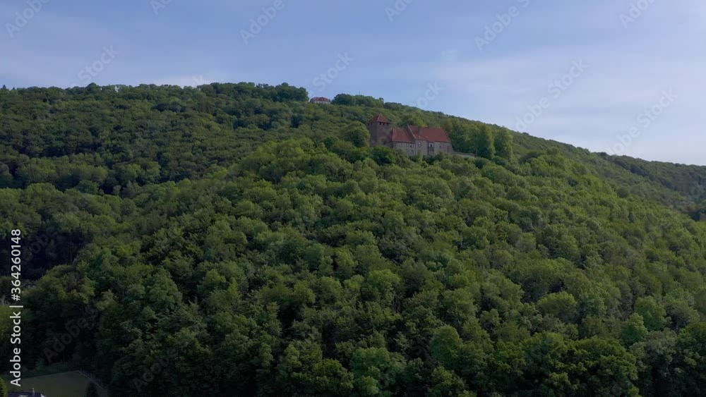 Drone flight over Lower Saxony landscape, Germany Drone flight over Lower Saxony landscape, Germany
