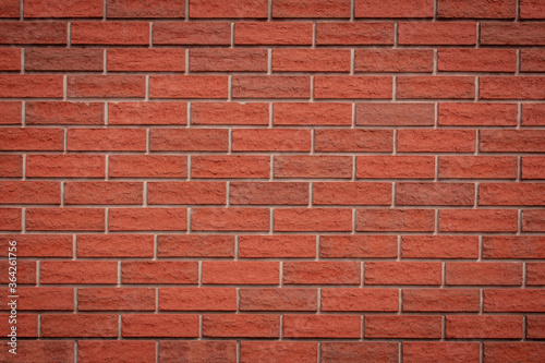 red brick wall, brickwork, architectural background, mock up for design