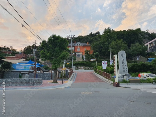 Mokpo-si, South Korea - 5th July 2020 : Mokpo Modern History Museum #1. It is a building that was completed in December, 1900 for consul duty of Japan, after the establishment of Mokpo Port. photo