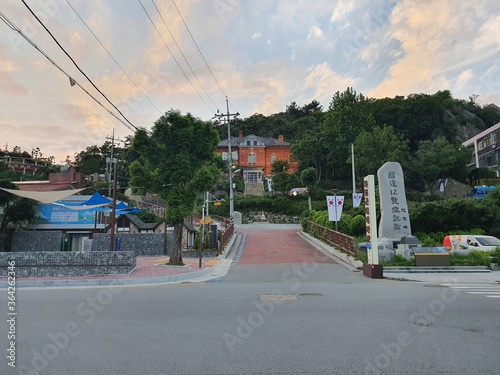 Mokpo-si, South Korea - 5th July 2020 : Mokpo Modern History Museum #1. It is a building that was completed in December, 1900 for consul duty of Japan, after the establishment of Mokpo Port.