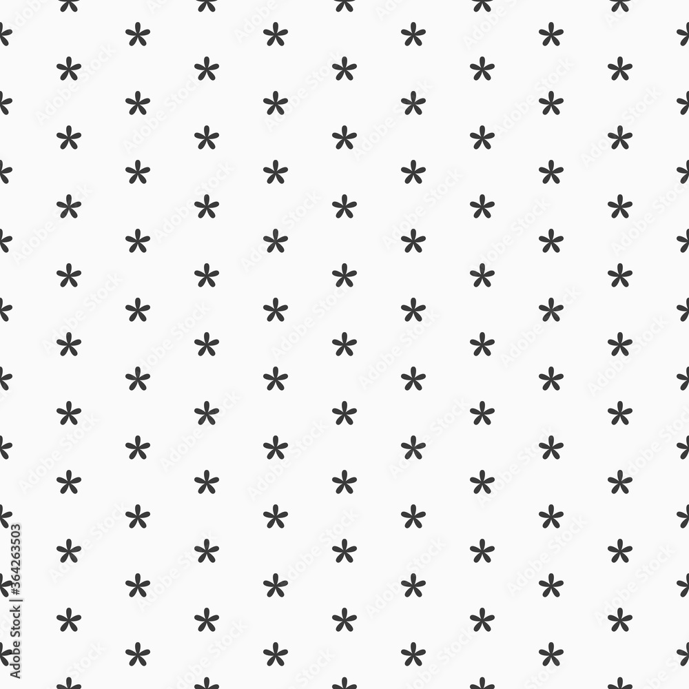 minimal little simple monochrome flowers seamless pattern for background, wallpaper, texture, textile, cover, label, banner etc. vector design.