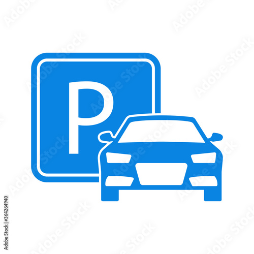 Car parking sign. Street Signage. Vector illustration isolated on white background.