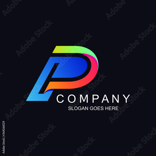 Letter p logo design © Dzikr Studio