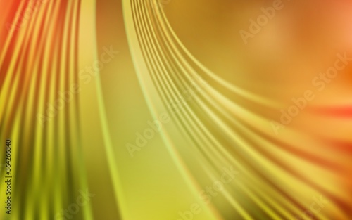 Light Red, Yellow vector backdrop with curved lines. A circumflex abstract illustration with gradient. New composition for your brand book.