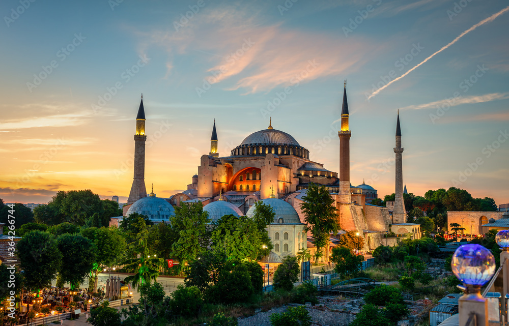 Obraz premium Ayasofya at sunset