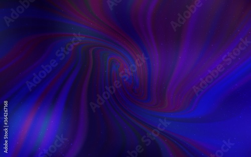 Dark Purple vector layout with cosmic stars. Glitter abstract illustration with colorful cosmic stars. Pattern for futuristic ad, booklets.