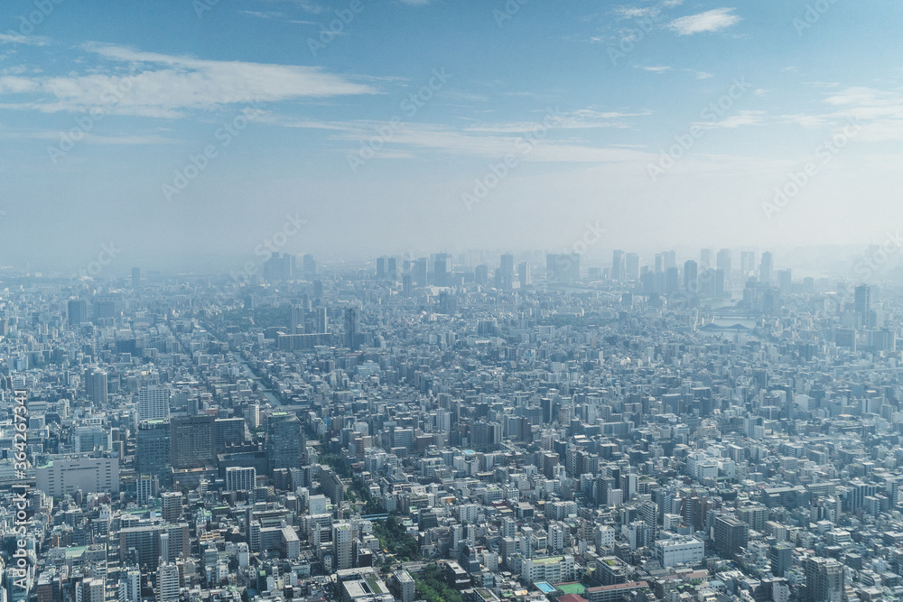 展望台からの綺麗な空と東京の街並み Stock 写真 Adobe Stock