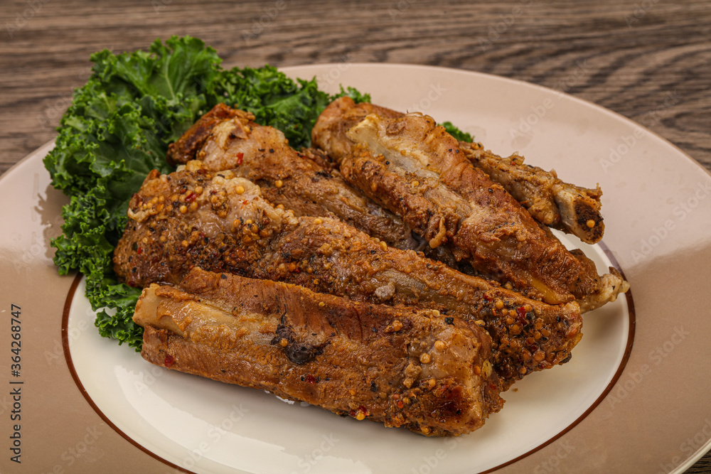 Stewed pork ribs with spices