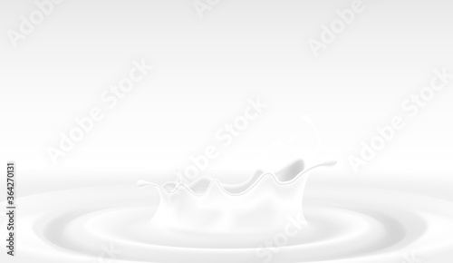 Milk splash on white background