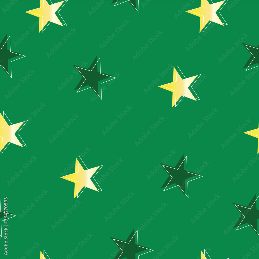 green theme - seamless pattern with green and yellow stars green theme - seamless pattern with green and yellow stars