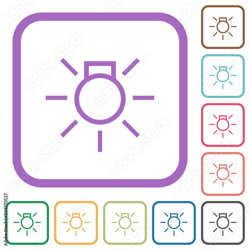 Car parking lights indicator simple icons photo