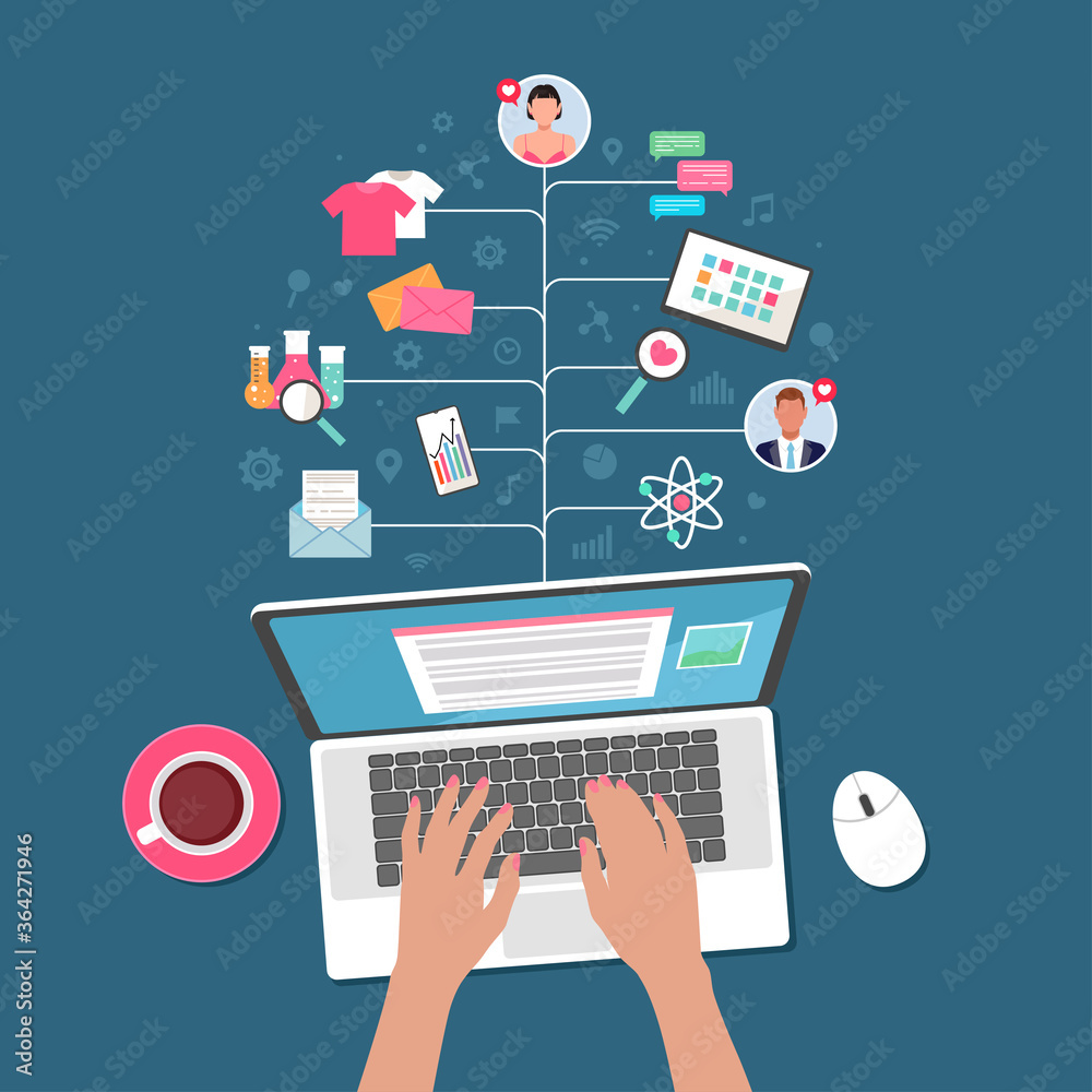 Work on computer