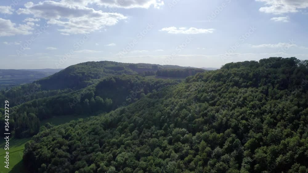 Drone flight over Lower Saxony landscape, Germany Drone flight over Lower Saxony landscape, Germany