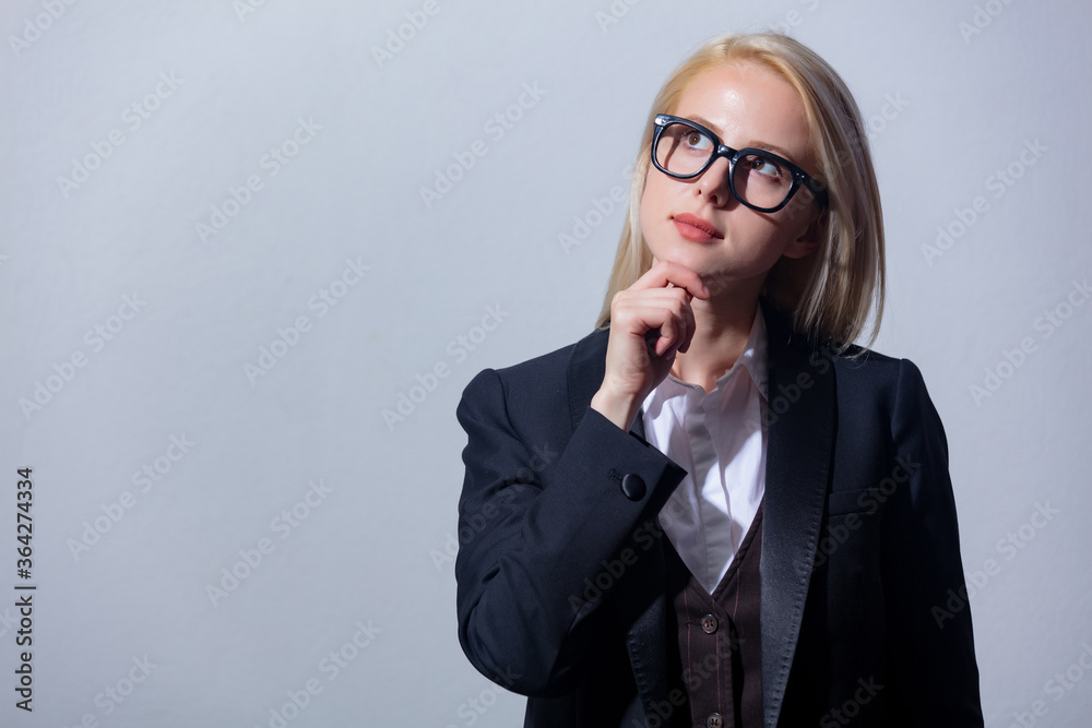 Beautiful blonde businesswoman in suit Beautiful blonde businesswoman in suit