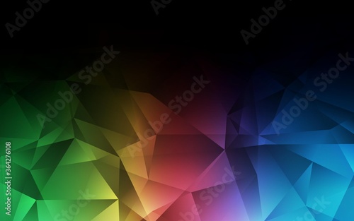 Dark Multicolor vector triangle mosaic template. A sample with polygonal shapes. New template for your brand book.