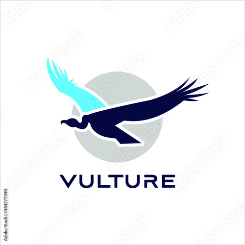 vulture logo flying bird animal vector design element template