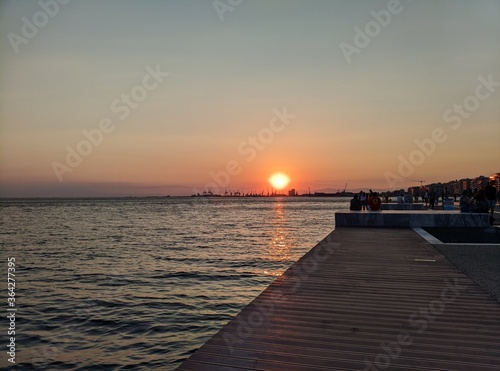 sunset on the pier