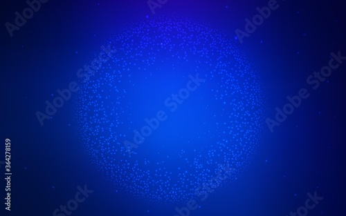 Dark BLUE vector layout with cosmic stars. Space stars on blurred abstract background with gradient. Pattern for astrology websites.