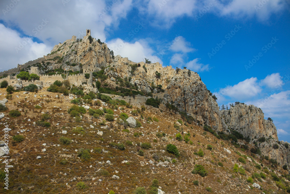 The mountain on which stands the castle of Saint Hilarion - the ancient residence of the kings of Cyprus. Cyprus.