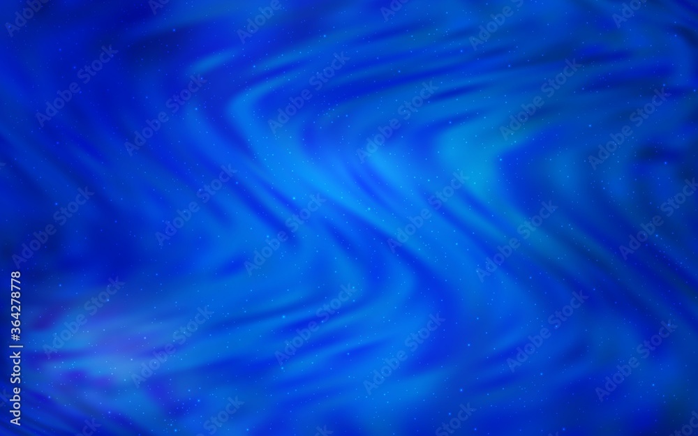 Obraz premium Dark BLUE vector template with space stars. Space stars on blurred abstract background with gradient. Pattern for astronomy websites.