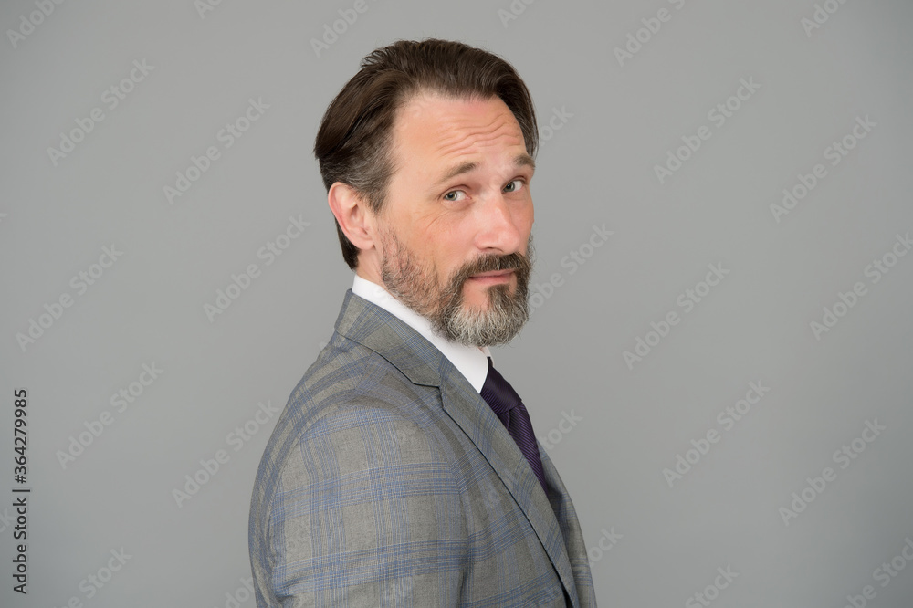 Kind Of A Big Deal. Professional man graying hair. Mature employee wear formal suit. Professional occupation and career. Business professional. Dressing professionally. Keep professional look up Kind Of A Big Deal. Professional man graying hair. Mature employee wear formal suit. Professional occupation and career. Business professional. Dressing professionally. Keep professional look up