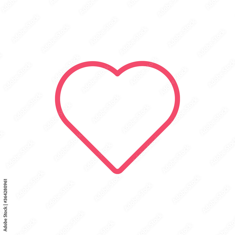 Love button icon vector for social media. Love icon Vector illustration design template. Love icon or button for video channel, blog, social media concept and background banner