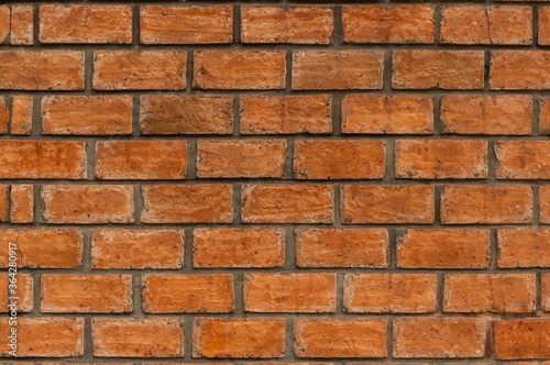 Orange brick wall texture background