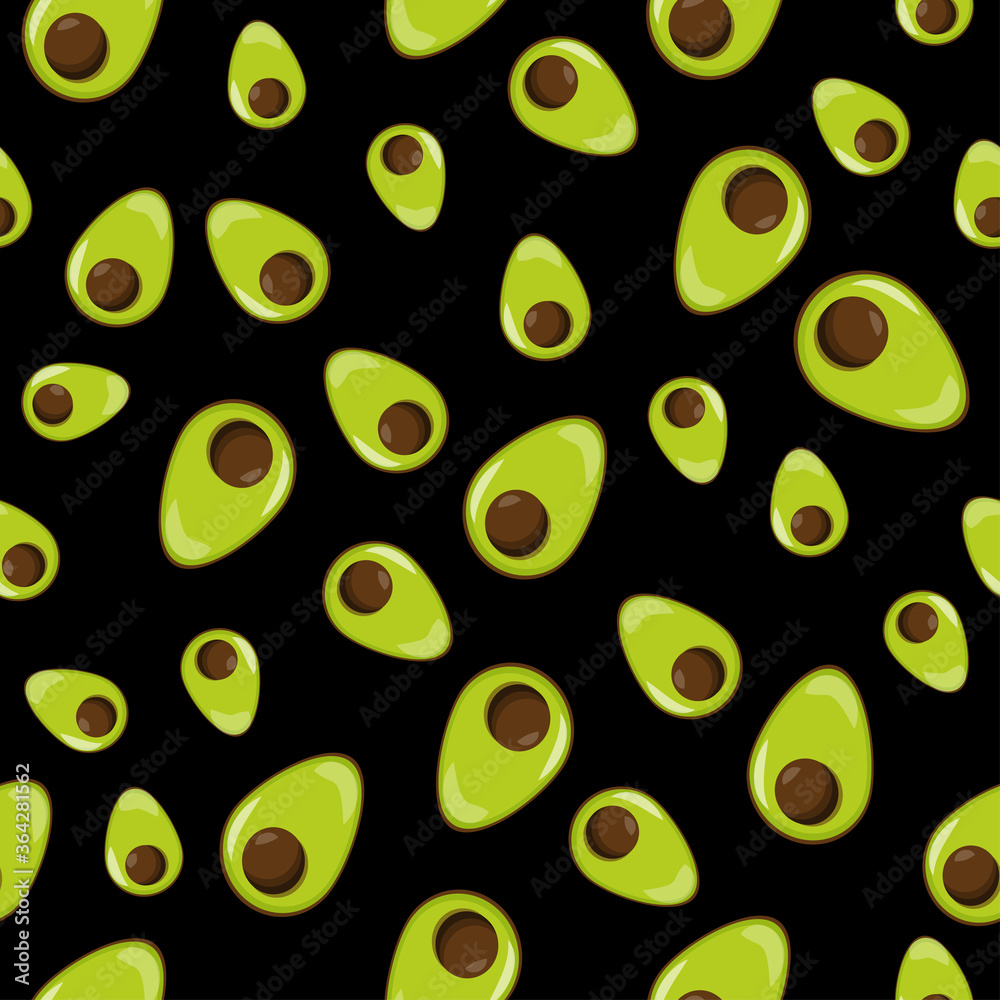 Vector seamless pattern with avocado. Modern abstract design for paper, cover, fabric, interior decor and other users. Vector seamless pattern with avocado. Modern abstract design for paper, cover, fabric, interior decor and other users.