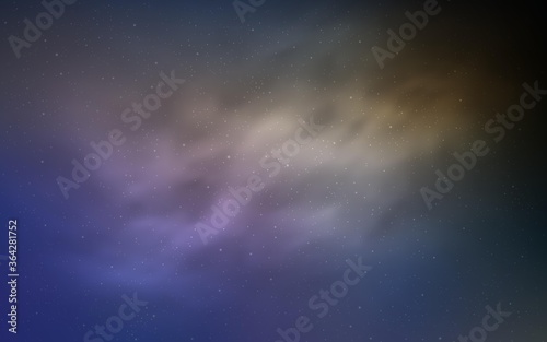 Light Blue  Yellow vector template with space stars. Blurred decorative design in simple style with galaxy stars. Template for cosmic backgrounds.