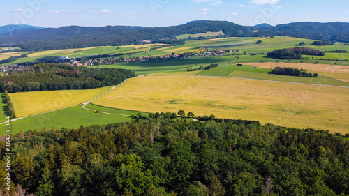 Aerial View from the Breiteberg to the Zittau mountains © scimmery1
