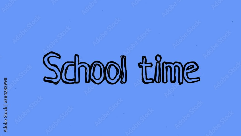school time jiggle text with blue grainy background animation in retro style cartoon with old dust effect film school time jiggle text with blue grainy background animation in retro style cartoon with old dust effect film