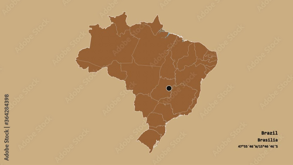 Video Stock Amazonas, state of Brazil, with its capital, localized