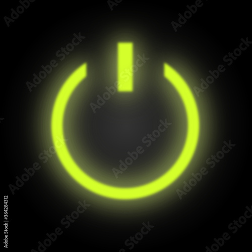 flat luminous inclusion sign on a black background