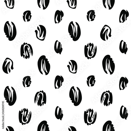 Seamless polka dot pattern with abstract graphic stains